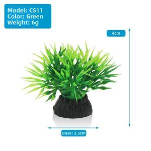 GUQIANFANG86 Plastic Artificial Aquarium Plant Height Range 4-8cm Mini Aquatic Plant Ornament Low Grass Aquarium Decoration Fish Tank Grass Flower Decoration Accessories