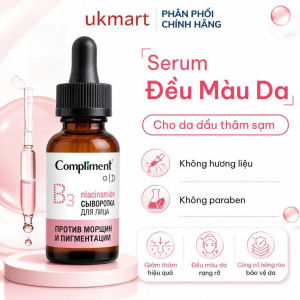 Serum Compliment 10% Niacinamide Vitamin C & Tranexamic acid dưỡng trắng và trẻ hoá da 27ml