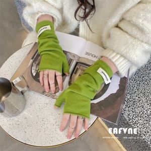 DOOUR Kết cấu dệt Găng tay không ngón Cashmere giả Vải mềm Găng tay giữ ấm Ấm áp Lớp lót ấm áp Găng tay xếp chồng Dành cho phụ nữ