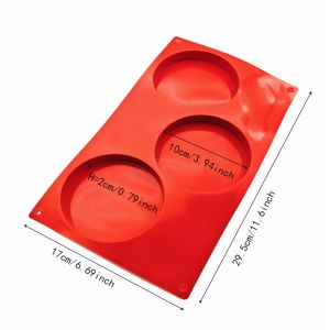 Khuôn làm bánh silicon tròn 6 lỗ Tự làm bánh đế Mousse tráng miệng Thạch trang trí bánh tròn Bánh quy làm bánh kếp Dụng cụ làm bánh nhà bếp2026