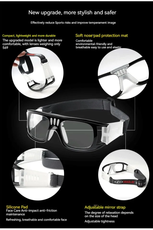 Safety Impact Resistance Glasses Eye Protect Soccer Cycling Eyewear  Football Eyeglasses Outdoor Sports Shade Basketball