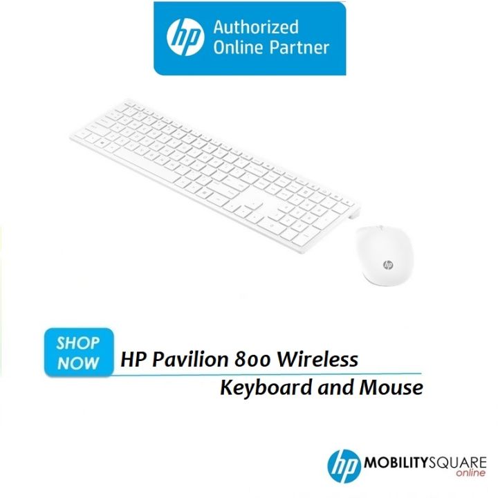 HP Pavilion Wireless WHITE Keyboard and Mouse 800 (4CF00AA) | Lazada