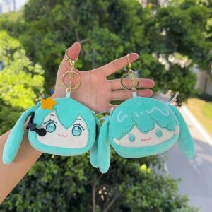 PRAYERF PVC Hatsune Miku Zero dạng ví Bông PP Mềm Túi đựng tai nghe bằng vải nhung lông Túi đựng đồ Ngôi Sao Túi đựng tiền xu hoạt hình Bé trai