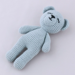 20cm Cuddle for Doll Mini Crochet Bear Stuffed Toy PP Cotton Filled Loneliness Comfort Baby Room Decor Automobile Pendan