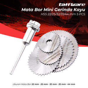 Taffware Mata Bor Mini Gerinda Kayu HSS 22/25/32/35/44 mm isi 5 PCS