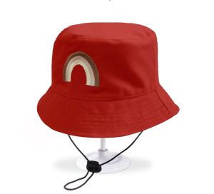TOPI BUCKET ANAK LUCU BORDIR PELANGI BUCKET TALI BAYI TOPI RIMBA ANAK LUCU MURAH ADA TALINYA