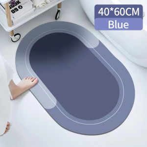 Shower Room Mat Diatomite Mud Floor Mat Absorbent Quick Dry Kitchen Mat Non-Slip Bathroom Carpet Rug Super Absorbent Diatom Mud Toilet Pad Bath Mat