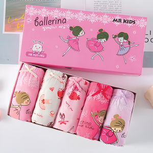 Set 5 quần lót kháng khuẩn cho bé gái Hộp 5 quần chip cho bé gái 1-12 tuổi xuất Hàn cao cấp chất cotton thoáng khí Baby-S – SC024