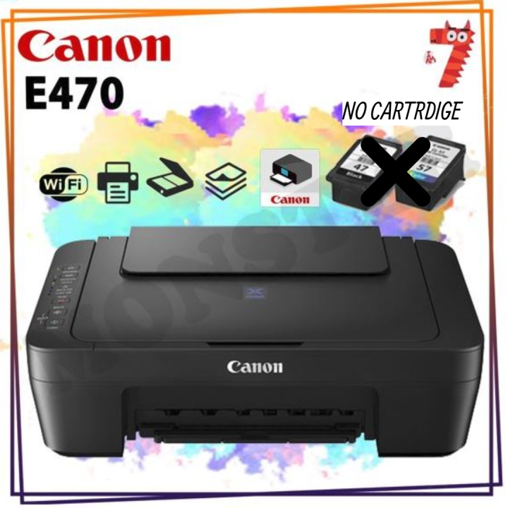 Canon Pixma E470 3in1 WiFi Inkjet Printer NO CARTRIDGES Lazada