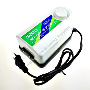 SOBO Aquarium Air Pump 2 X 6.5L/Min 4W Double Output SB-12000 Adjustable Output