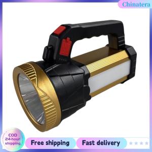 [Chinatera Flagship Store] Outdoor Waterproof Handheld Flashlight 3-Modes Wtih Handle Portable Work Light Powerful Handheld Lantern for Emergencies Camping Hiking Outdoor Indoor