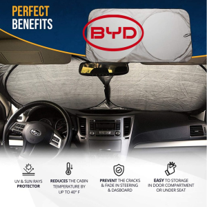 (OEM FIT) BYD ATTO 3 DOLPHIN SEAL OEM Custom Fit Front Windshield Windscreen Foldable Sunshade