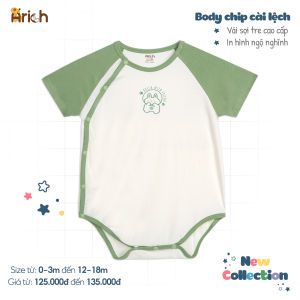 Body chip cài lệch phối hình in ngộ nghĩnh cho bé từ sơ sinh đến 18 tháng - Thương hiệu Arich