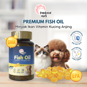 Pawsitive vibes Minyak Ikan Vitamin Kucing Anjing Fish Liver Oil 150 Kapsul