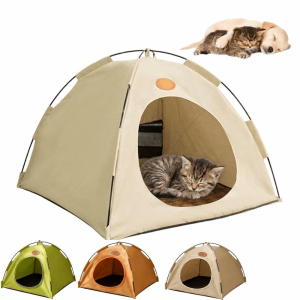MINIFELE 262 Foldable Pet Cat Tent Large Closed Design Cat House Portable Waterproof Cat Sleep House Indoor Use