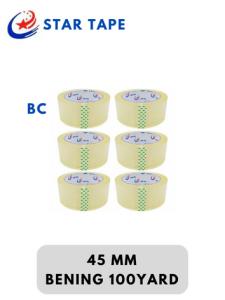 STAR TAPE Lakban Warna Setara Daimaru Hitam Pekat 45mm x 100 Yard Per Pak