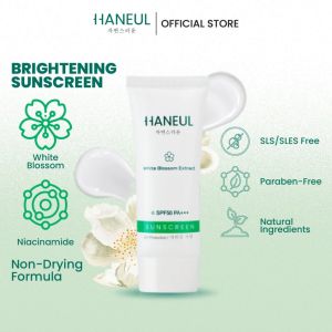 HANEUL Brightening Sunscreen SPF50 PA+++ with White Blossom Extract & Niacinamide Betaine [30g] Pelindung Matahari
