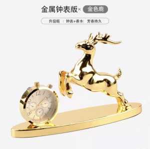 Parfum Pajangan Dashboard Mobil motif Kuda dengan jam analog Car Aksesoris