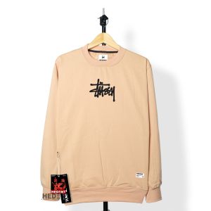Hedent inv. Basic Sweater Crewneck Oblong Abu Misty Sablon Simple Stussy Keren Terbaru Size M L XL XXL Lengan Panjang Brand Lokal Distro Bahan Katun Fleece Lembut Nyaman Premium