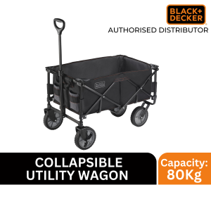 Black and Decker Collapsible Wagon / Foldable Trolley / Utility Wagon / Camping Transport Trolley / Outdoor Utility Cart