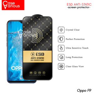 Paket 3in1 Tempered Glass Oppo F9 Anti Gores Layar Anti Static Anti Debu Full Cover
