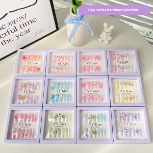 Miếng dán móng tay hoạt hình dễ thương cho trẻ em với các công cụ thiết kế 3D đáng yêu Bộ làm móng tay