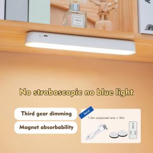 LED Rechargeable Light Magnetic Desk Lamp for Study Table Light With Remote Cabinet Lights for Room