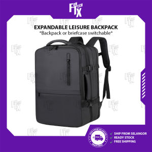 FunTechX Expandable Leisure Backpack Large Capacity Waterproof Travel Bag Briefcase Or Backpack Switchable Laptop Bag