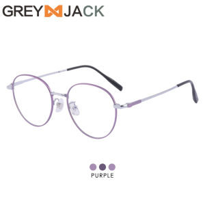 Grey Jack Kacamata Antiradiasi Blueray Oval Bahan Titanium Fashion Wanita Bisa Minus Anti Radiasi Photocromic Bluecromic 77132