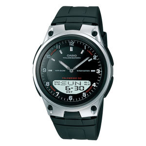 AJ SHOP Jam Tangan Pria  Casio AW-80-1AVDF Illuminator  Dual Time Jam Tangan Pria Rubber Strap