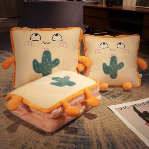 Pillow Blanket 2 in 1 for Kids Soft Light Thin Plush Fuzzy Flannel Throw Blanket Zips into a Pillow Fits for Camping Airplane Travel Kindergarten Naptime Watching Movie Crib Bedding