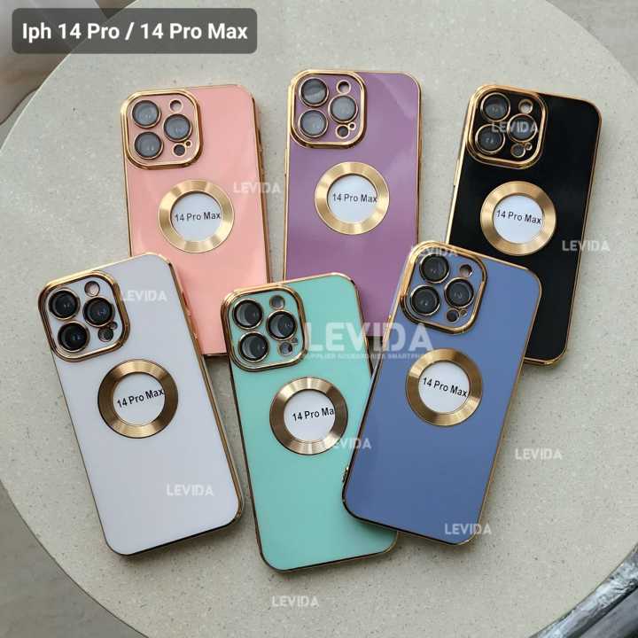 Premium Soft case Square Chrome Logo Bulat Warna Case for Iphone