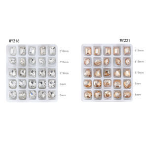 100 PCs mixed crystals nail art rhinestone pasted DIY 3D nail art decoration