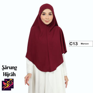 TUDUNG SARUNG BERDAGU HIJRAH LABUH 3XL | SESUAI UTK UMRAH & HAJI | CEY CREPE