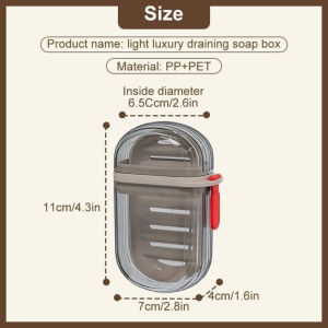 Transparent Soap Box Holder Travel Soap Case Box with Cover Portable Anti Overflow Soap Dish for Business Trips