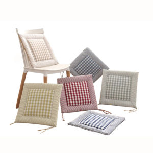 Cotton-Linen Checkered Cushion / Cover Sofa Office Chair / Square Seat Cushion / Colourful Mat Cushion Local Stock