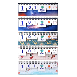 Long Lasting Perpetuals Desk Calendar Featuring Removable Pages Celestials Animal Art For Home Office Decoration