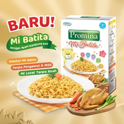 Promina Mi Batita Ayam Kampung Kemasan 75 gram - Untuk Usia 1 Tahun Keatas - Mie Khusus Bayi - Mie Sehat