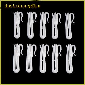 [Duola] 10Pcs Curtain Hanging Hooks Ring Window White Plastic Curtain Hook For Home Office Curtain Accessories 7cm 8.5cm