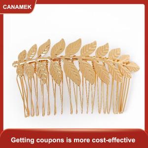 【CANAMEK】 Mới Retro Vàng màu lá Headband headpiece vương miện vương miện Mũ Nữ Thần Hy Lạp đầu trang sức cô dâu phụ kiện tóc cưới