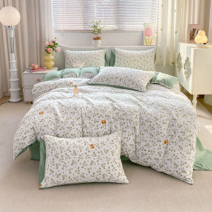 Rửa sạch chăn bông bìa hoa thanh lịch Duvet cover duy nhất/Nữ Hoàng/Vua/Cỡ đại Quilt Cover với zip thoáng khí phim hoạt hình Comforter Bìa giường trường hợp