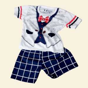 COD SETELAN BAYI LAKI 0-12BULAN COTTON GAMBAR ROMPI TUXEDO ABU JAS ANAK DENIM BOY PARSEL COWOK DENIM BOY