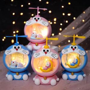 Creative Cartoon Doraemon Night Light Ornaments And Cute Piggy BankBut Not Withdraw Money (Wulala)