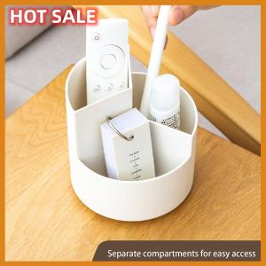 🔥🔥🔥dingdaocunz White Division And Layering Rotating Pencil Office Desktop Multifunctional Storage Stationery Supplies Beauty Tools