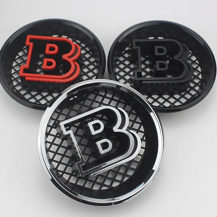 Red BRABUS B 3D Car Front Grill Emblem Badge Fit W463 G550 G500 G63 G65