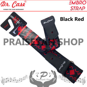 Strap Gitar Embro Dr Case untuk Guitar Elektrik Dan Akustik Black Red