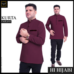 Baju Kurta Lelaki Dewasa 3xl Muslim Lengan Panjang Berkolar Cloth Premium Moss Crepe Fashion Men Kurta Ready Stock KL B