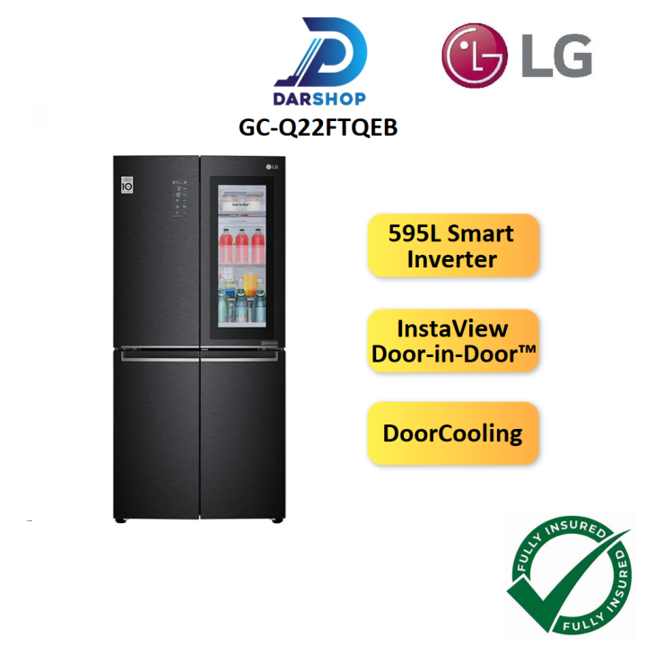 LG 595L Slim French Door Fridge with InstaView Knock Knock Door in Door