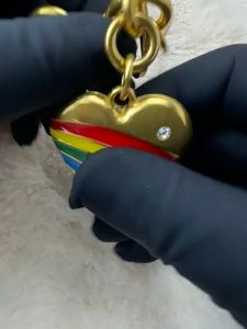 epeach Handbag Charms Heart Love Keychain Handbag Accessories Gantung Kunci Bag