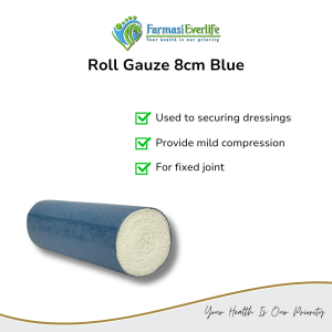 Blue Adhesive Gauze Roll 8cm - Secure Dressing & Compression Plaster